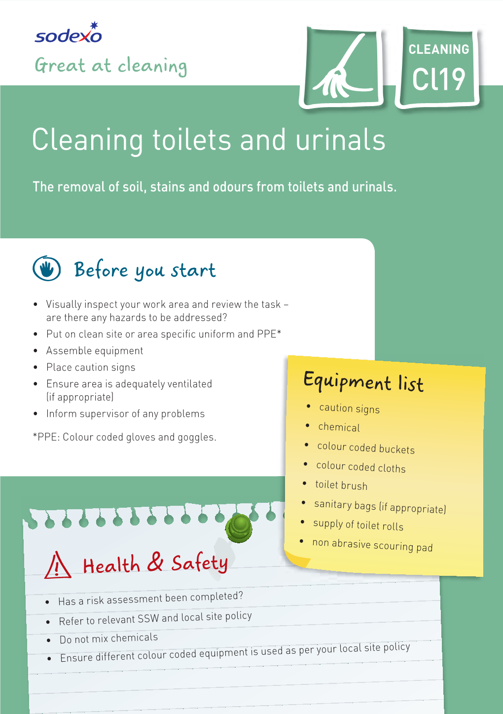 Cl19 Cleaning Toilets and Urinals
