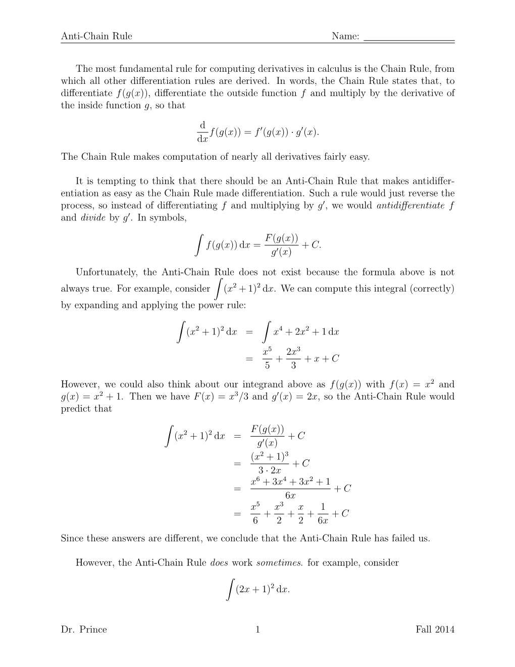 Anti-Chain Rule Name