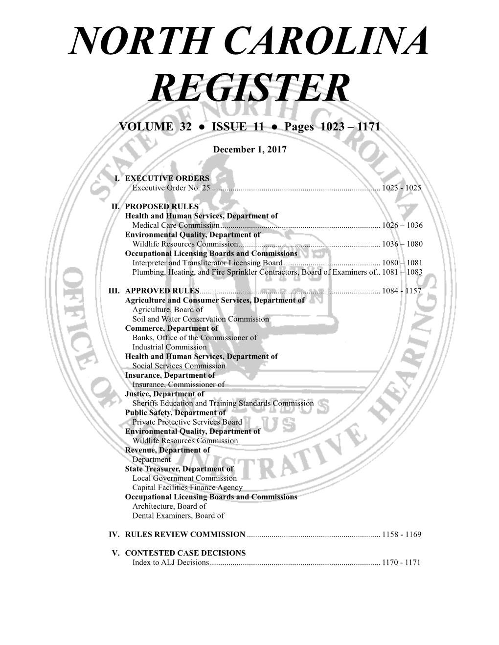 North Carolina Register