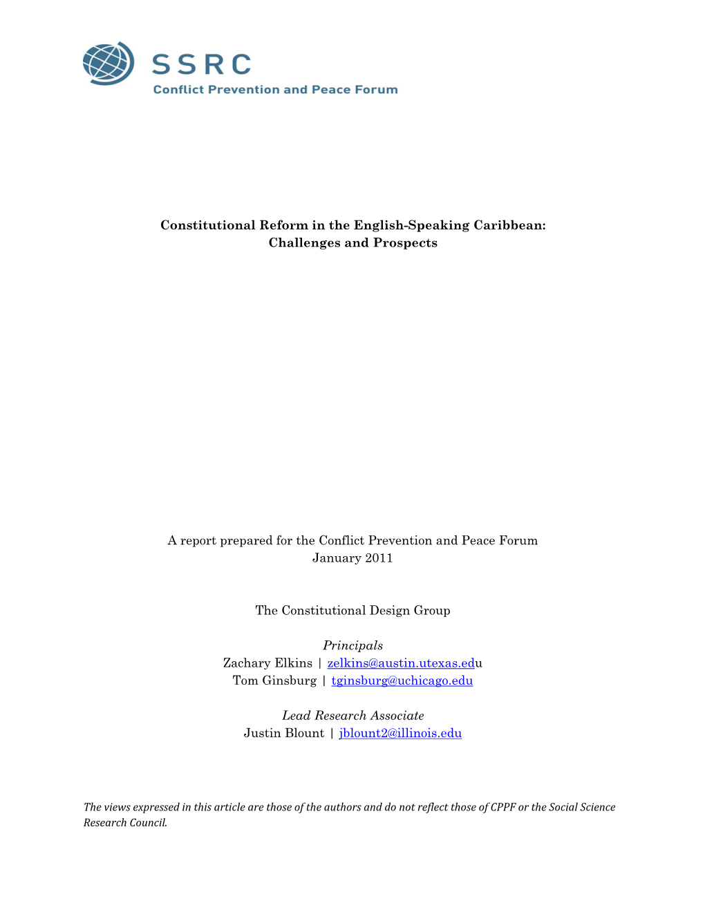 Constitutional Reform in the English-Speaking Caribbean: Challenges and Prospects