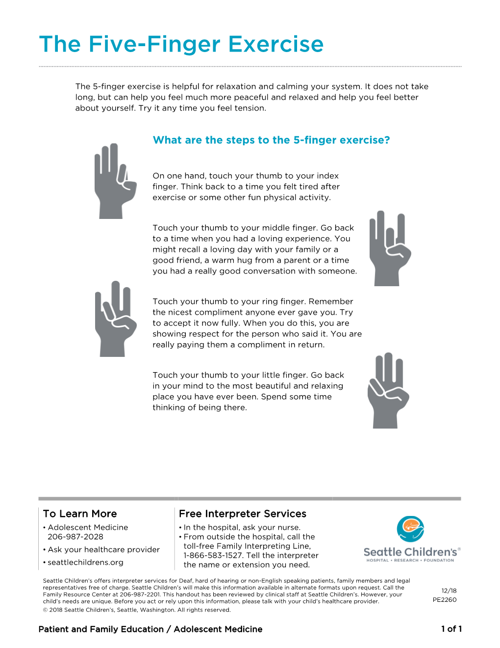 PE2260 Five-Finger Exercise