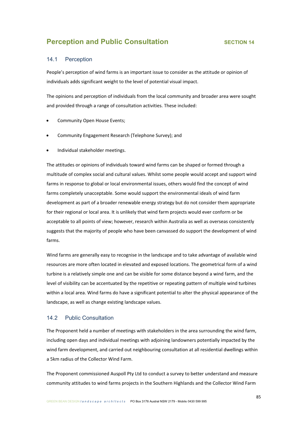 Landscape & Visual Impact Part 5