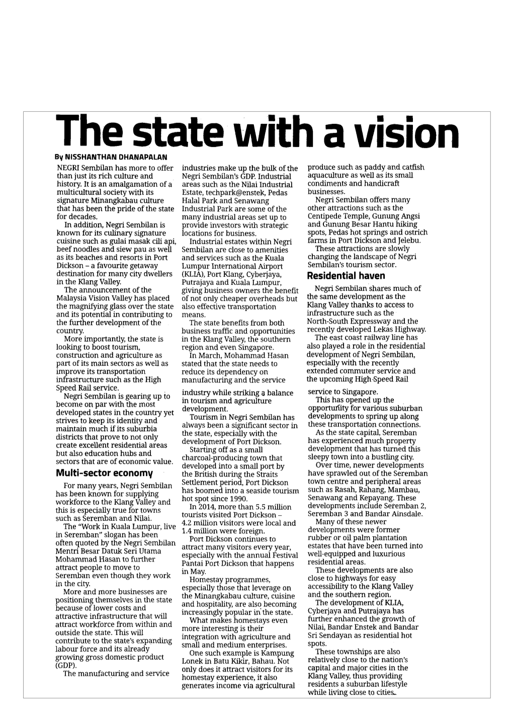 The State with a Vision