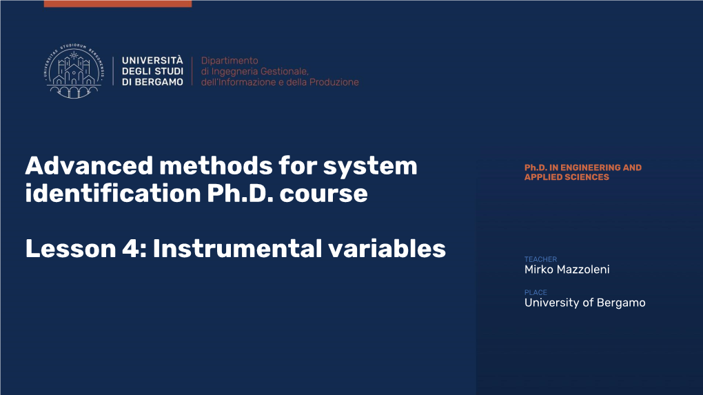 Lesson 4 – Instrumental Variables