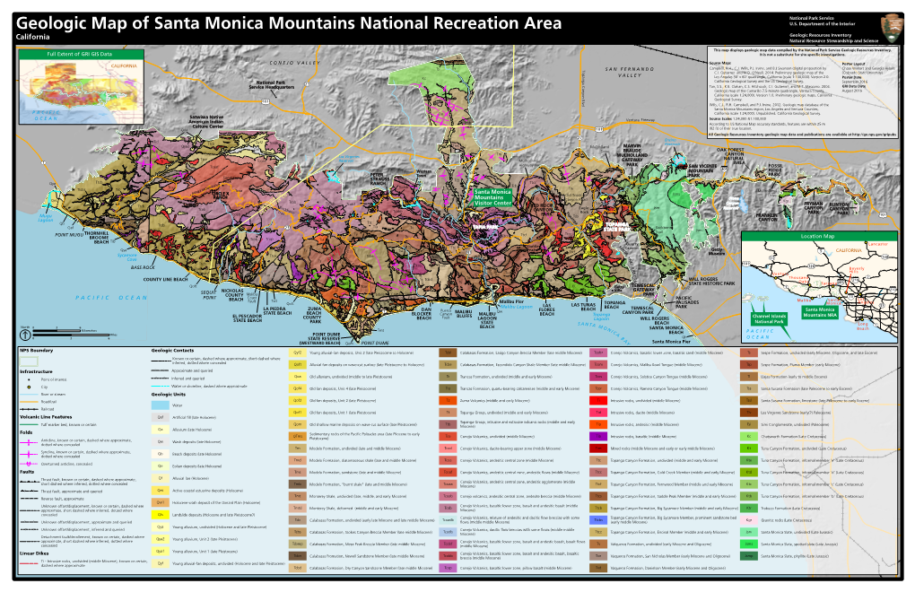 Santa Monica Mountains National Recreation Area Geologic
