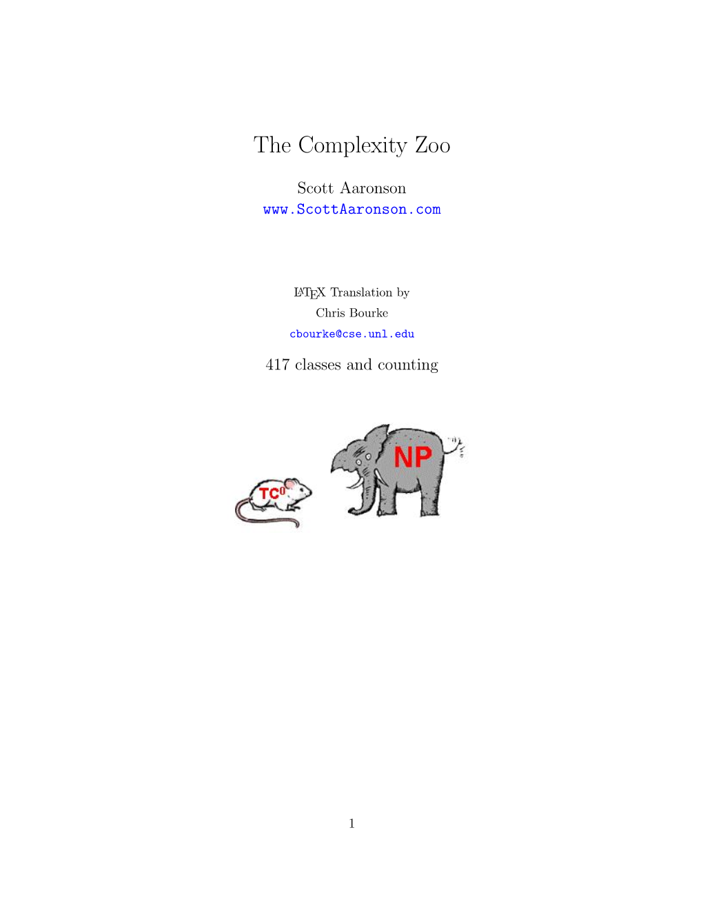 The Complexity Zoo