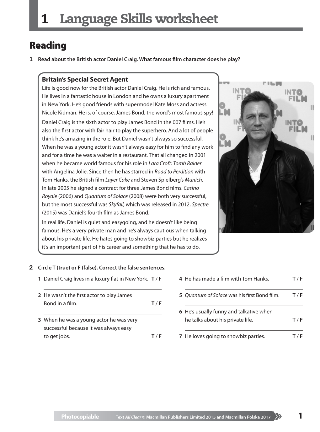 1 Language Skills Worksheet