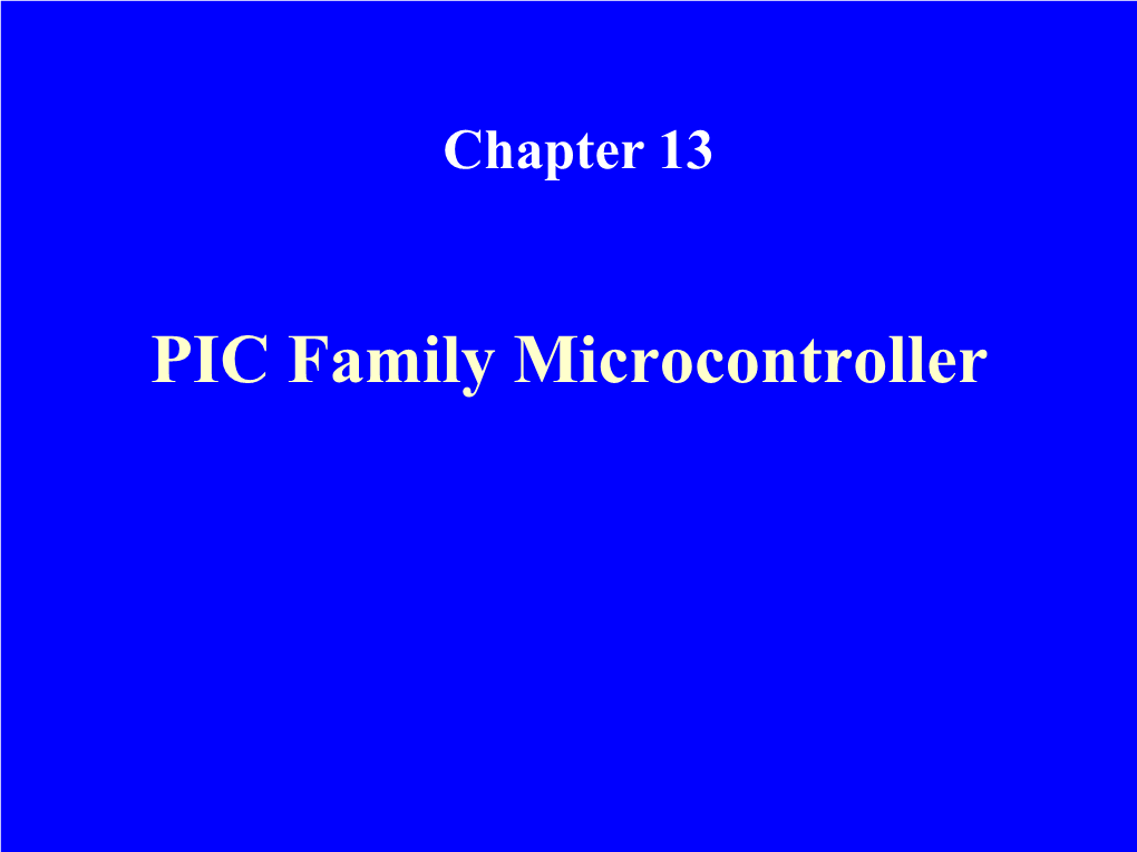 PIC Family Microcontroller Lesson 02