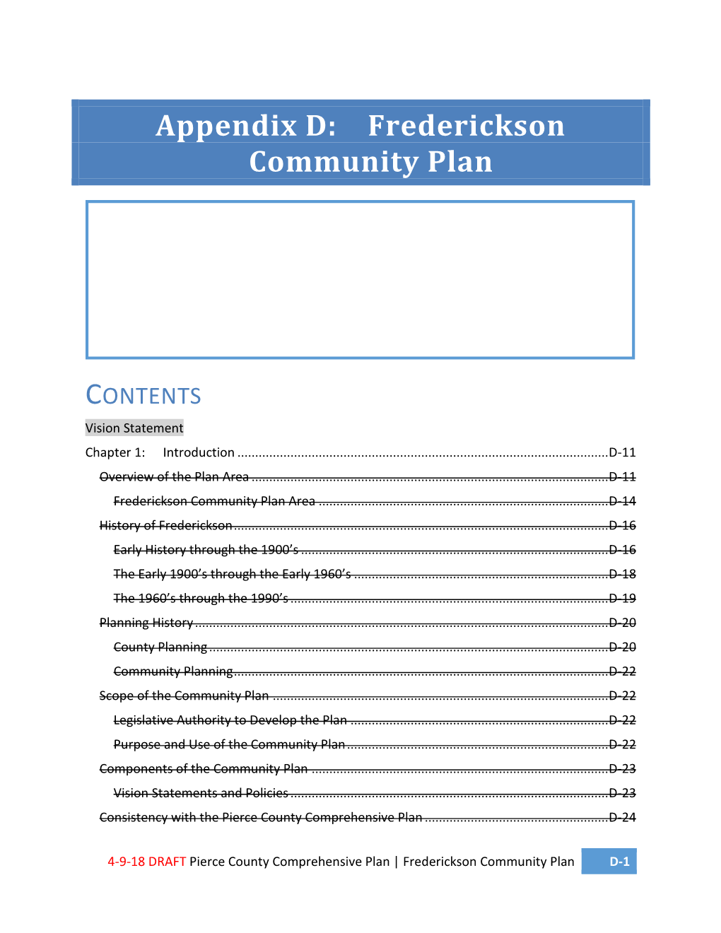 Appendix D: Frederickson Community Plan