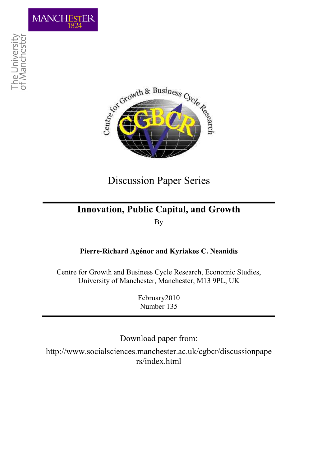 Innovation, Public Capital, and Growth