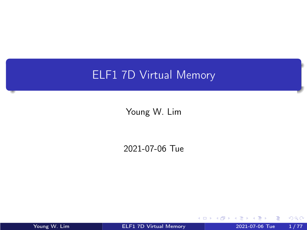 ELF1 7D Virtual Memory