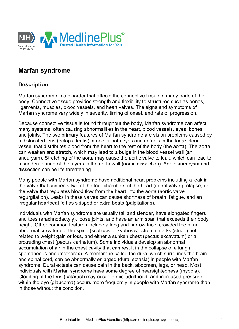 Marfan Syndrome