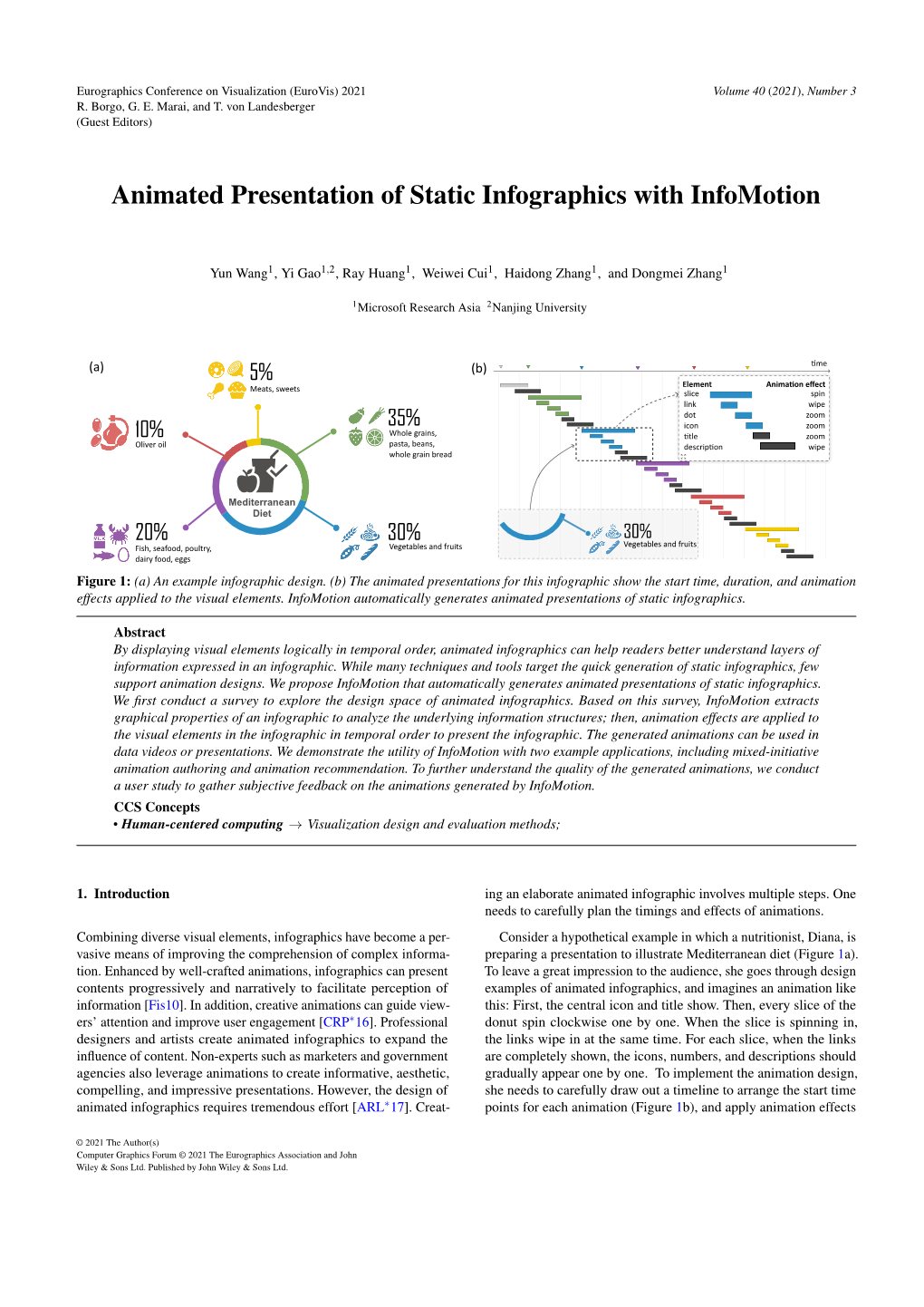 Animated Presentation of Static Infographics with Infomotion