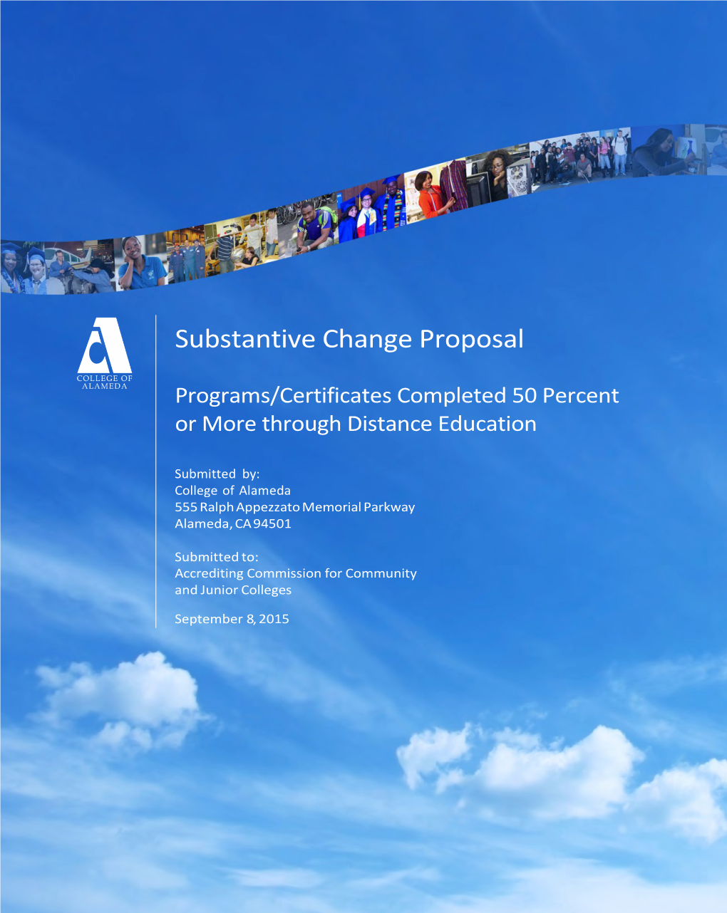 Substantive Change Report- Distance Education
