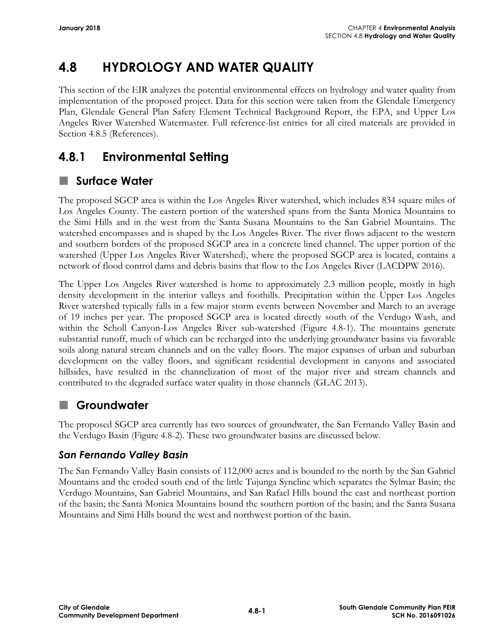 4.8 Hydrology and Water Quality