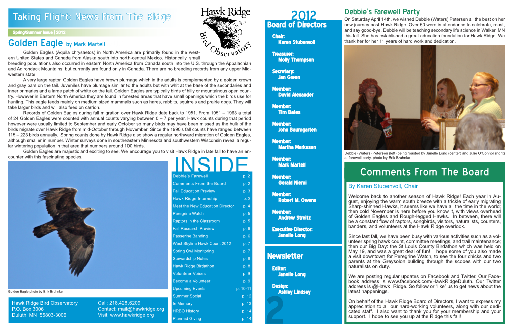 2012 Spring/Summer Newsletter