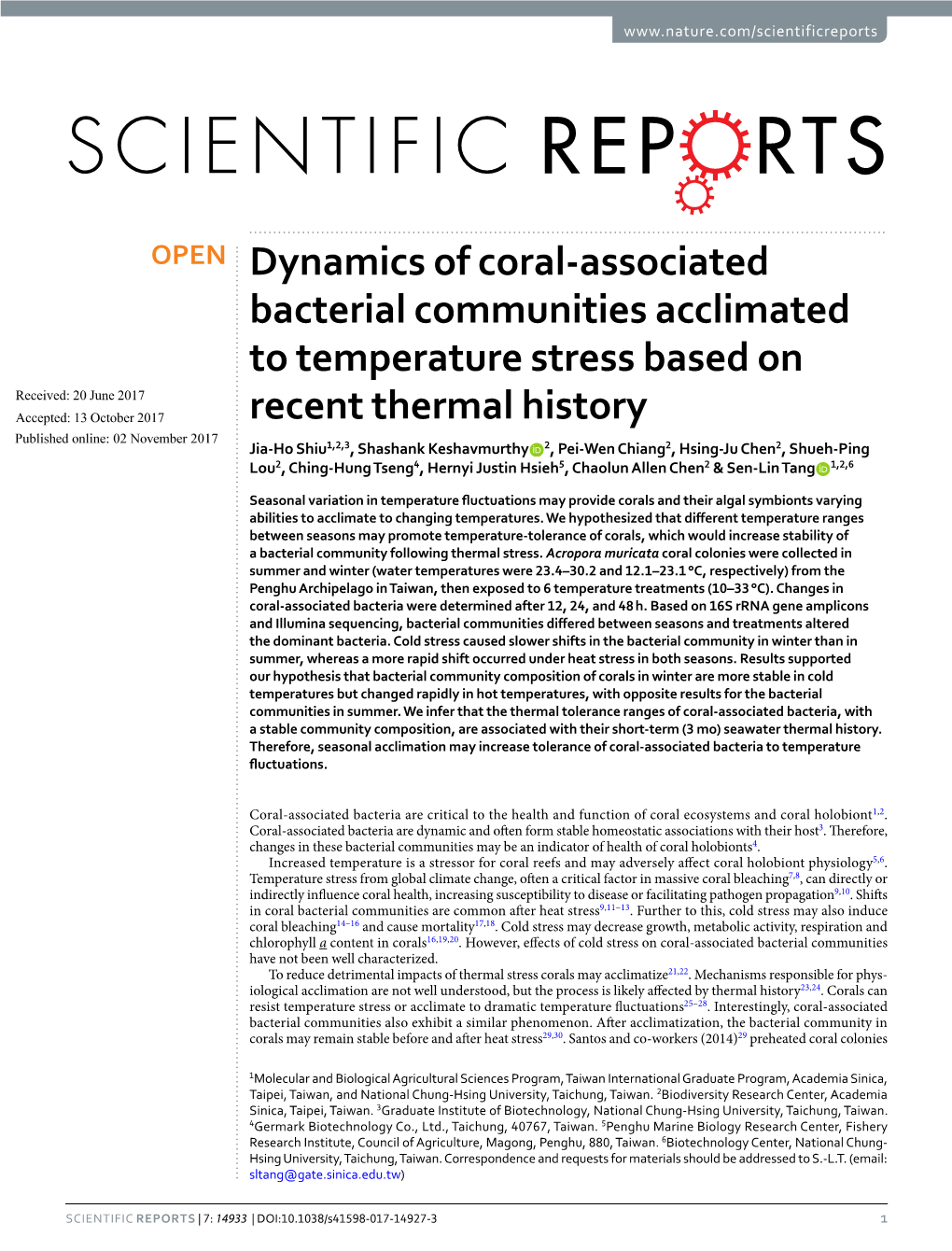 Dynamics of Coral-Associated Bacterial Communities Acclimated To