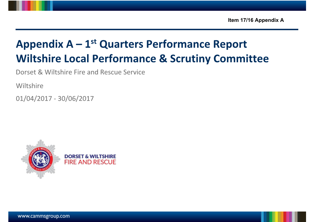 17-16 Appendix a Wiltshire Performance Report 1St Quarter