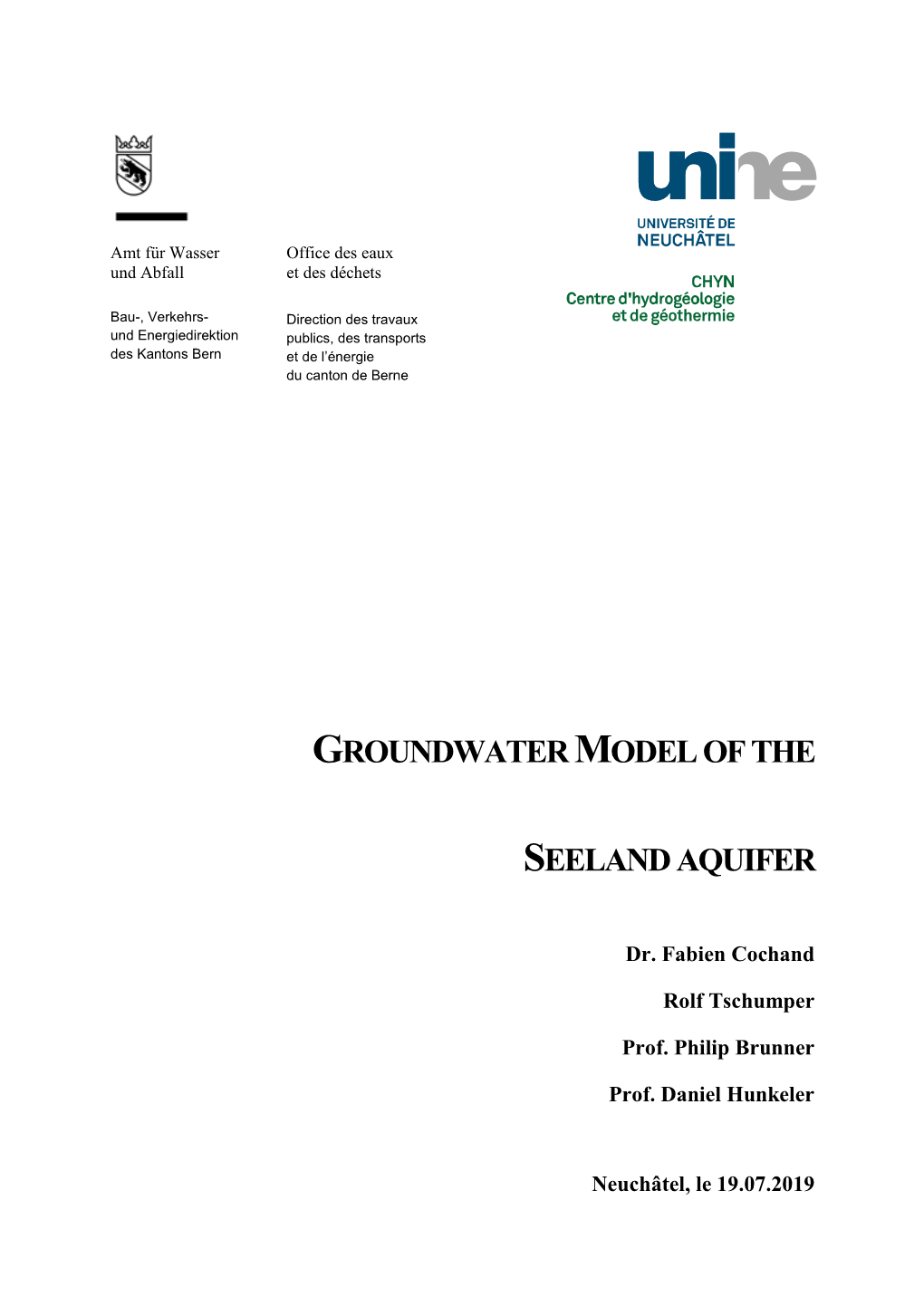 Groundwater Model of the Seeland Aquifer