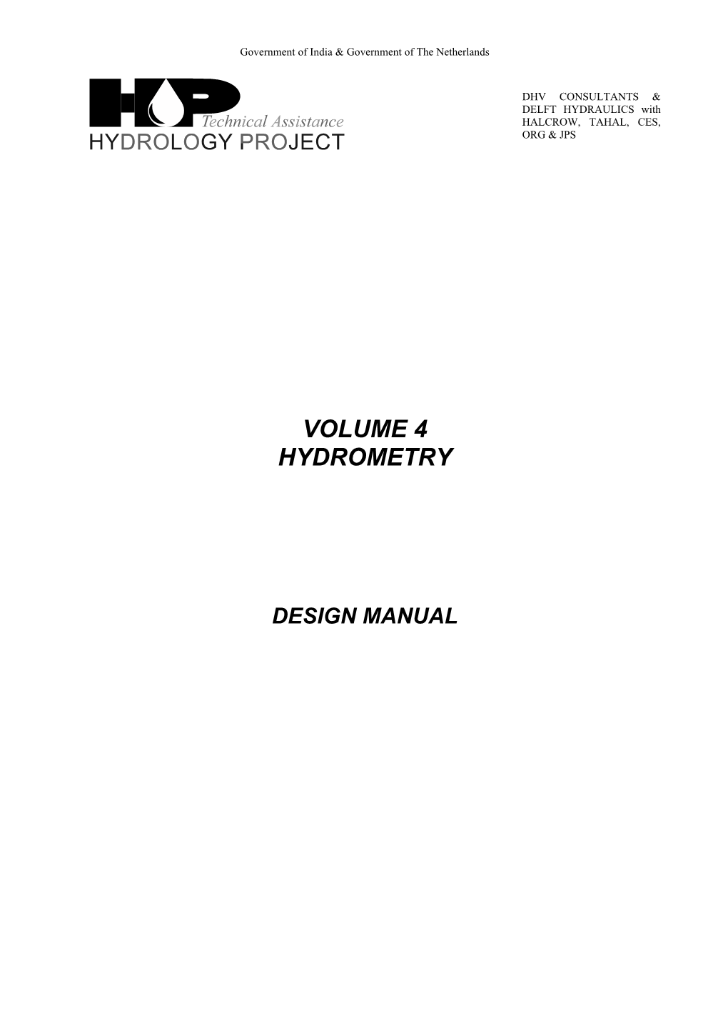 Manual on Hydrometry