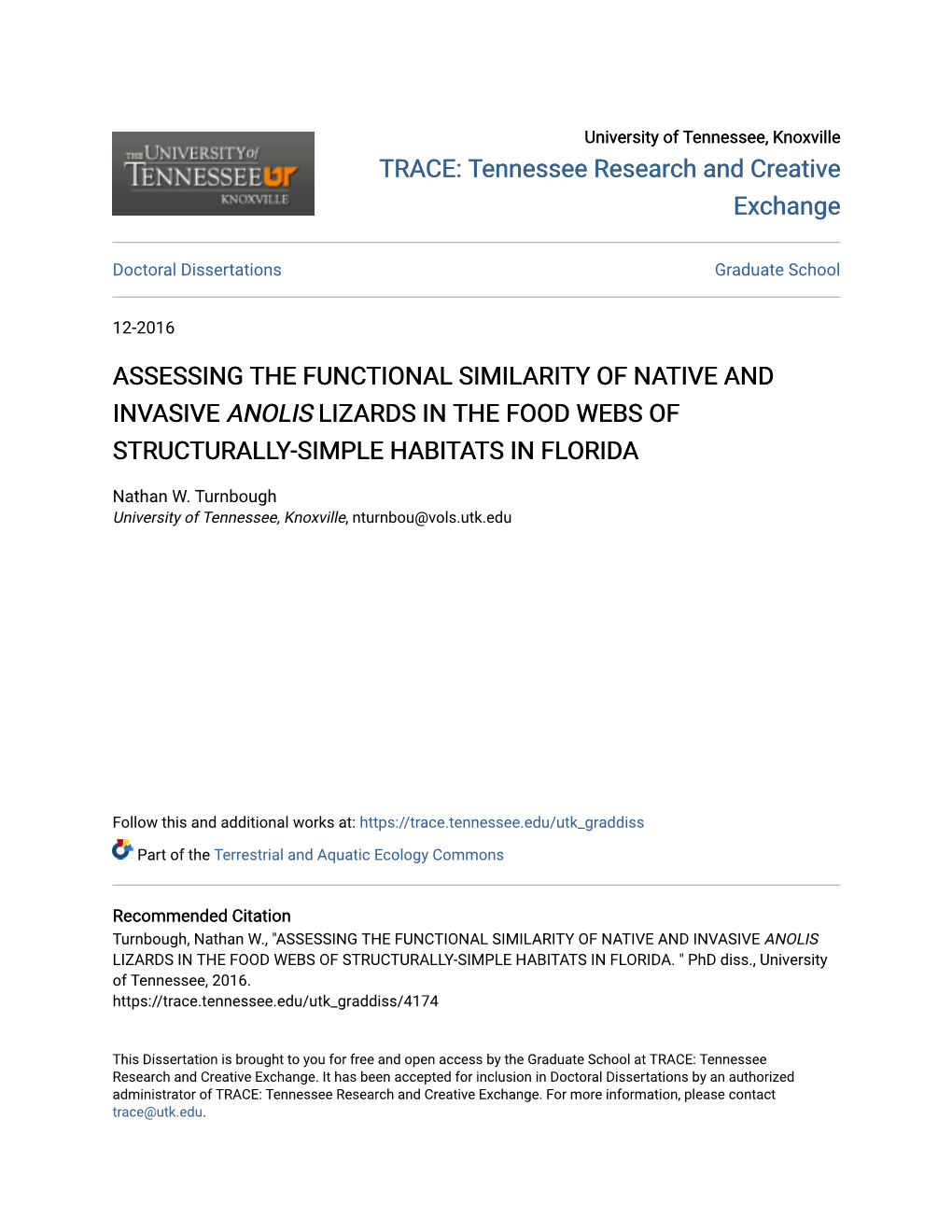 <I>ANOLIS</I> LIZARDS in the FOOD WEBS of STRUCTURALLY