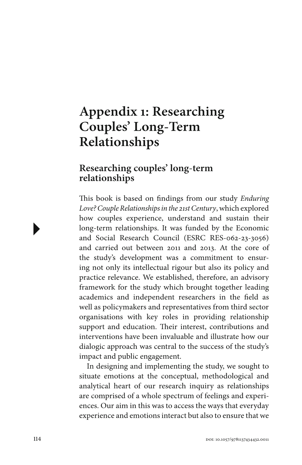 Appendix 1: Researching Couples' Long-Term Relationships