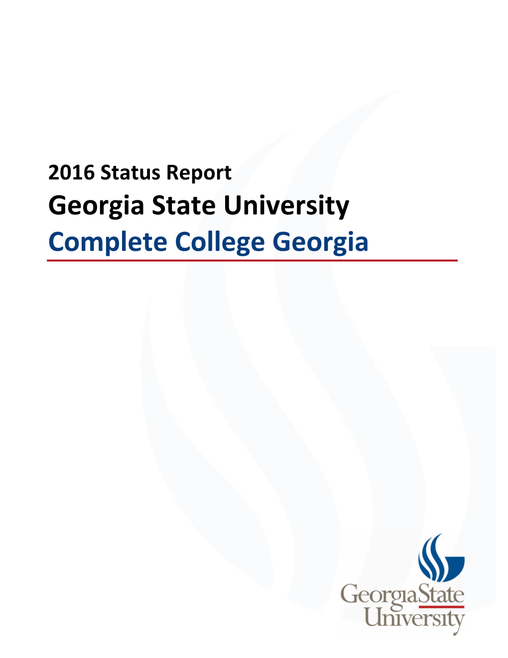 Georgia State University Complete College Georgia