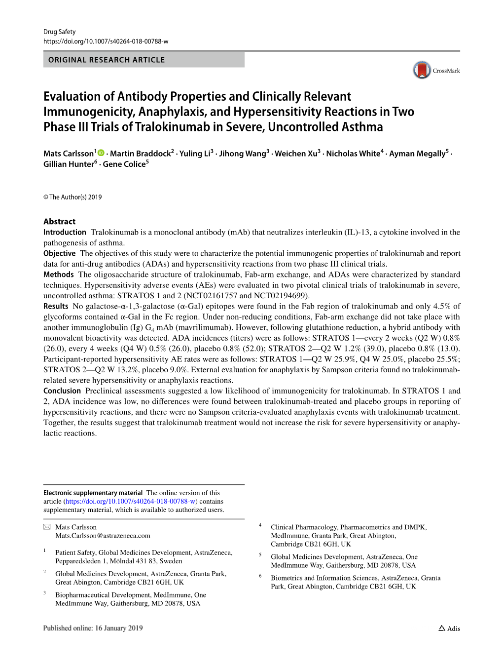 Evaluation of Antibody Properties and Clinically Relevant Immunogenicity