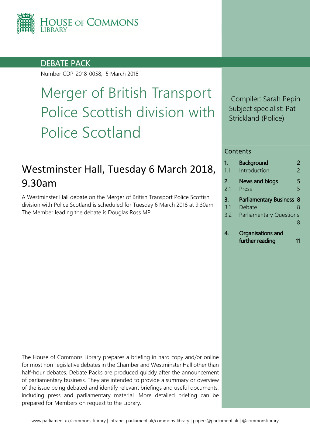 Merger of British Transport Police Scottish Division with Police Scotland 3