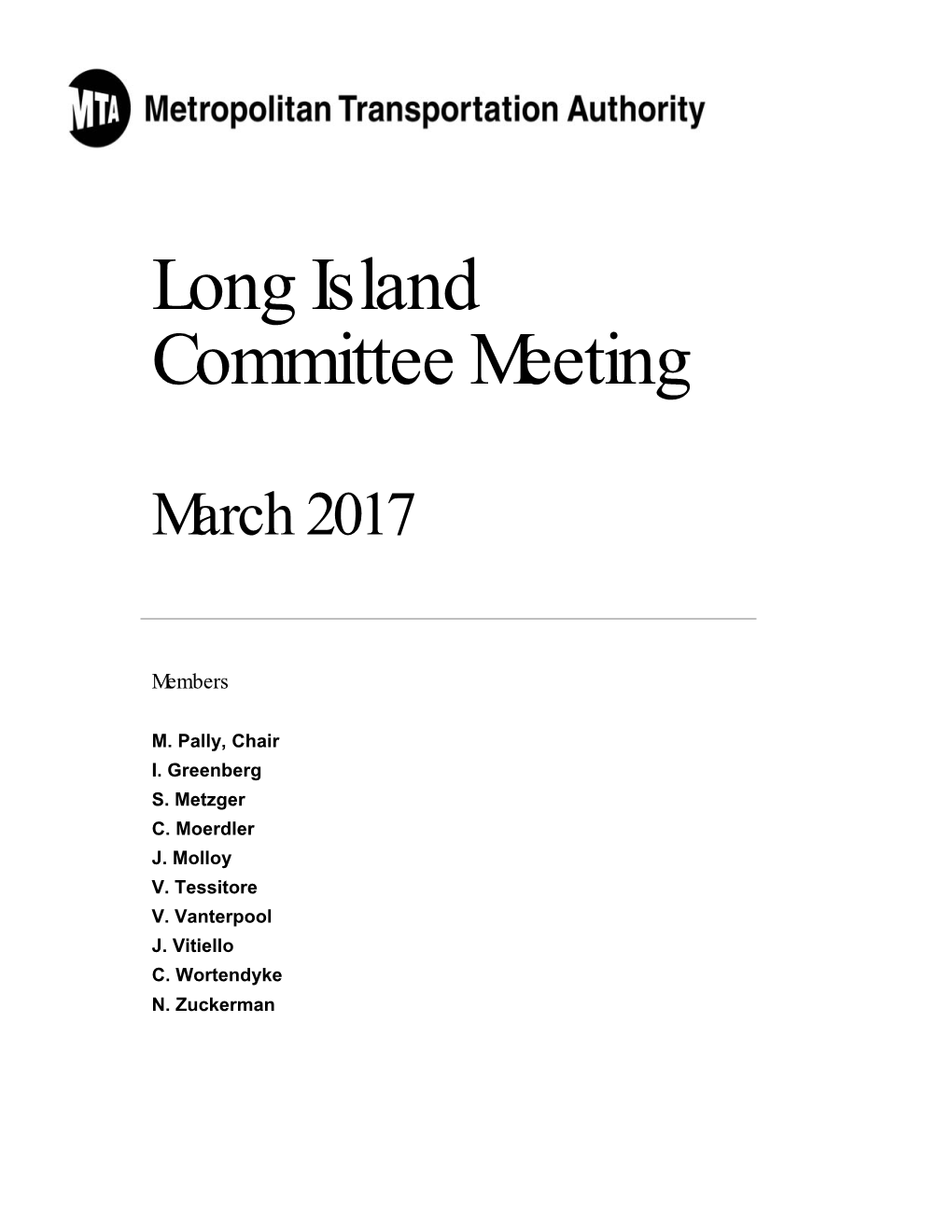 Long Island Committee Meeting