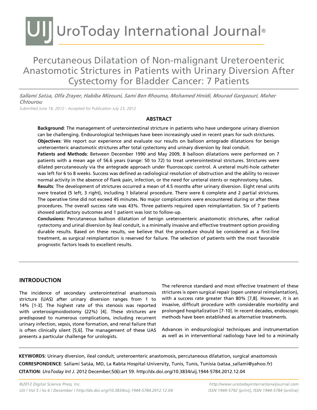 Urotoday International Journal®