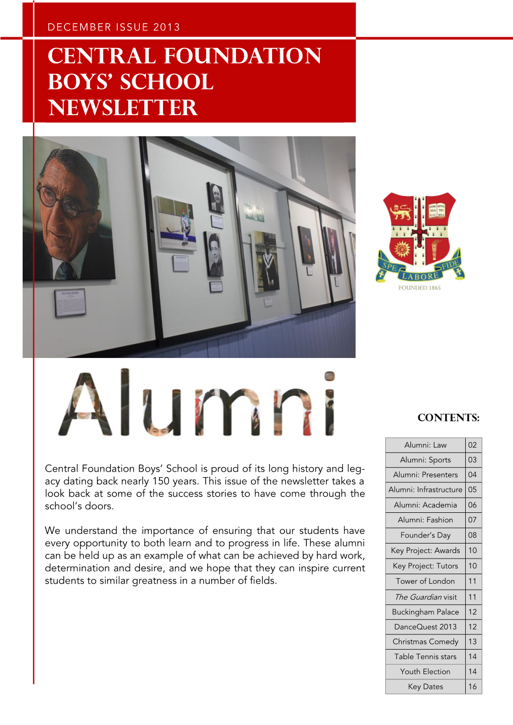 Central Foundation Boys' School Newsletter