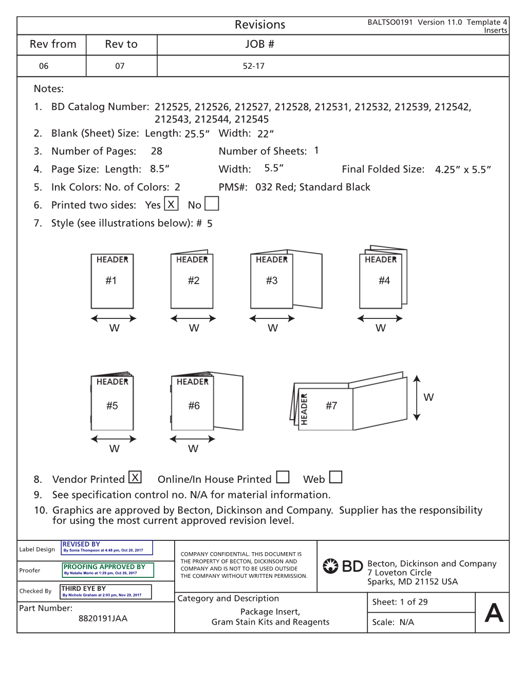 Revisions Inserts Rev from Rev to JOB