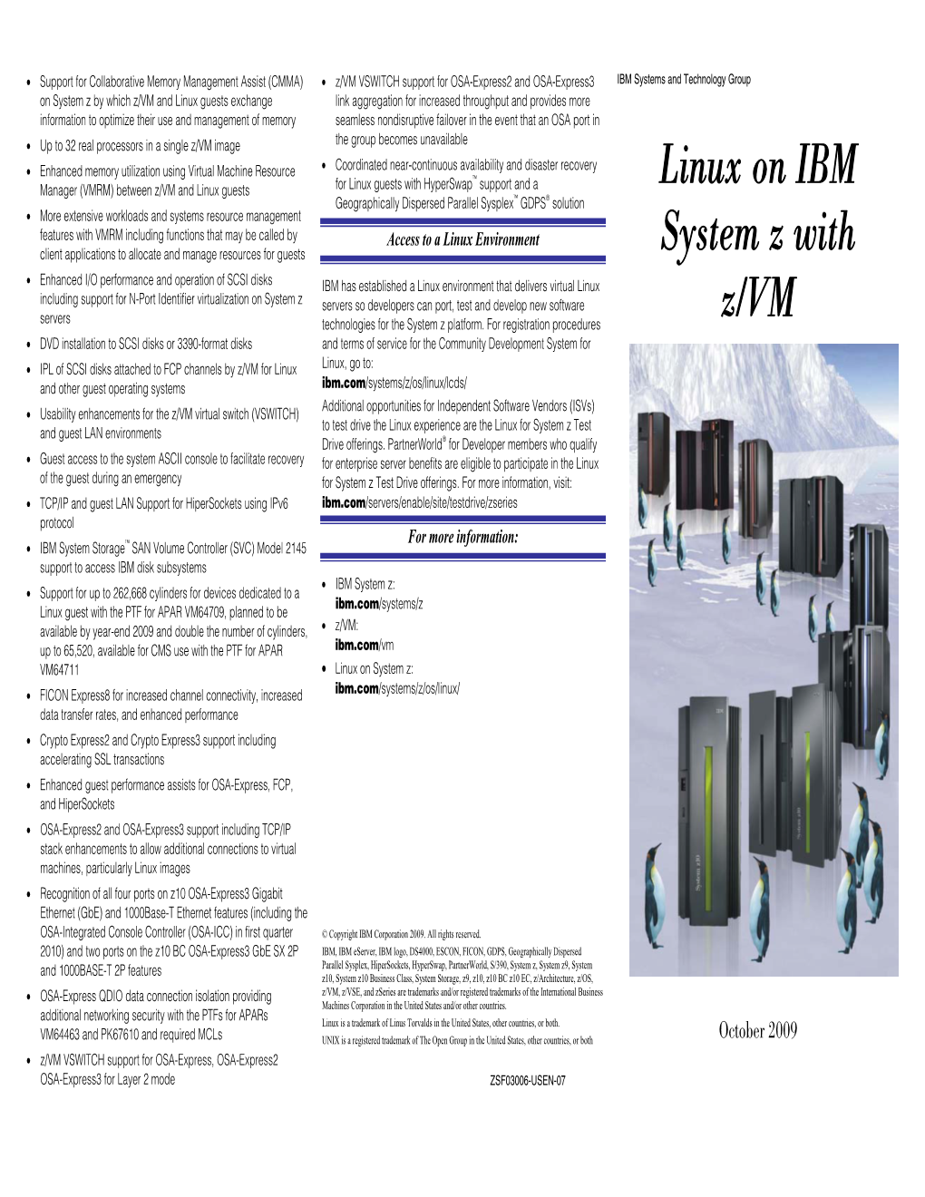 Linux on IBM System Z with Z/VM