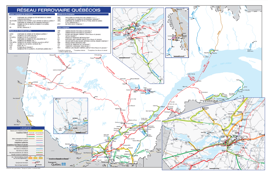 Réseau Ferroviaire Au Québec