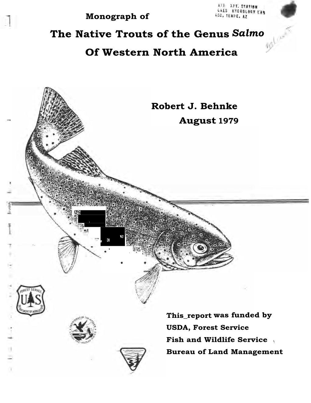 The Native Trouts of the Genus Salmo of Western North America