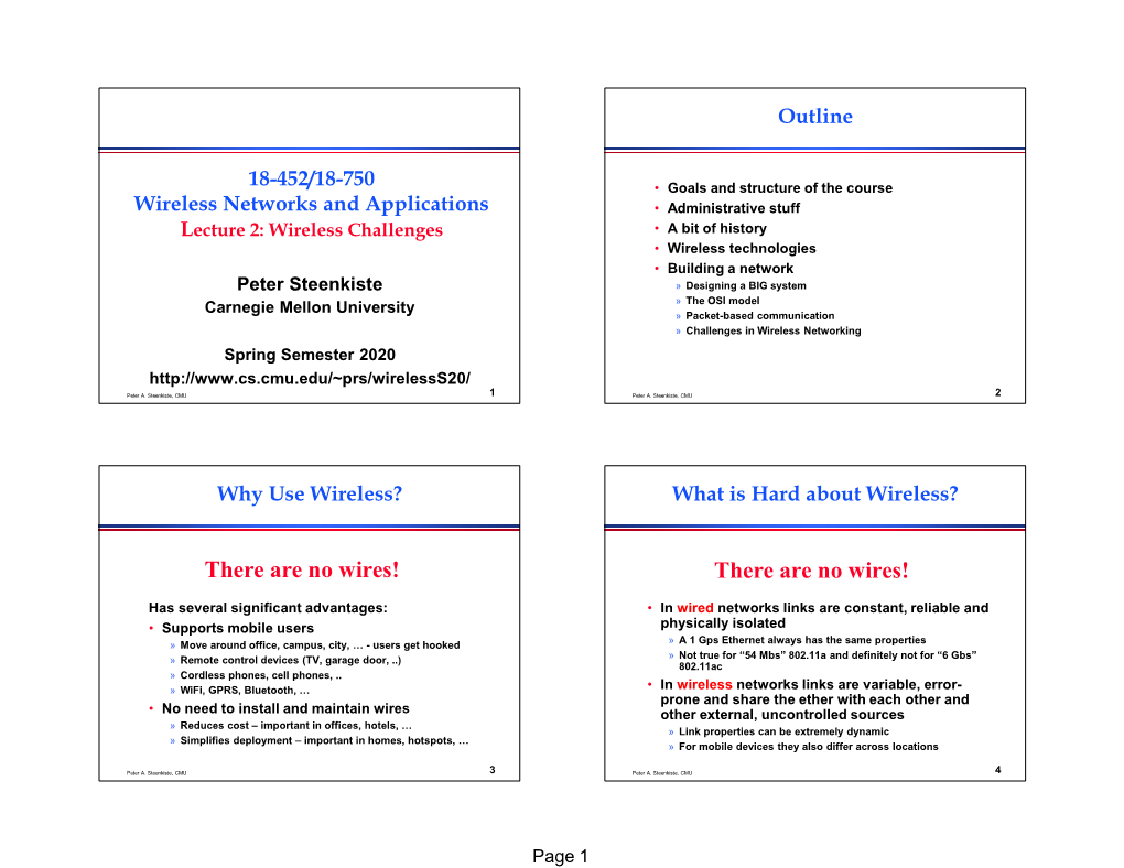 Wireless Challenges and Signals