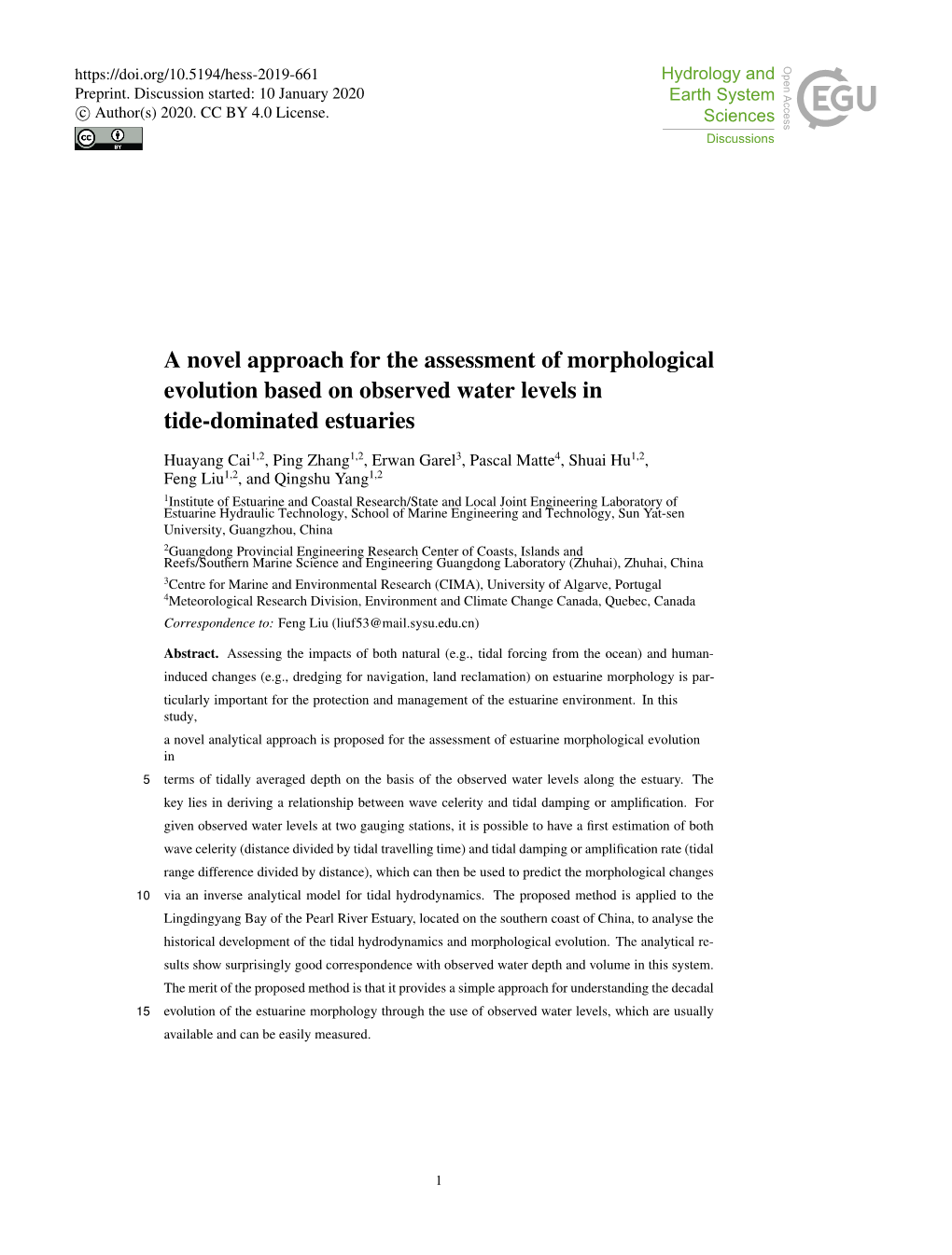 A Novel Approach for the Assessment of Morphological Evolution Based on Observed Water Levels in Tide-Dominated Estuaries