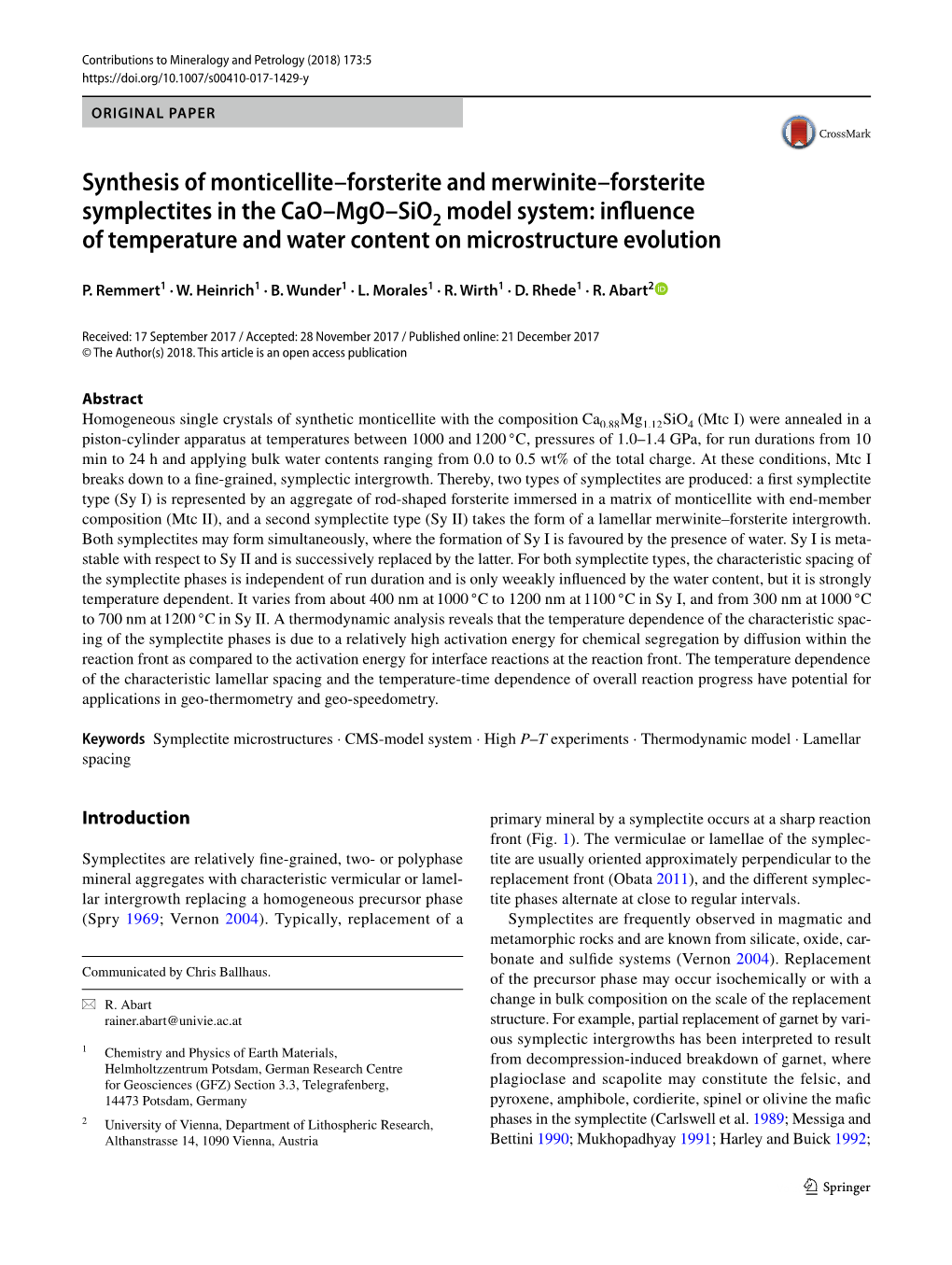 Influence of Temperature and Water Content on Microstructure Evolution