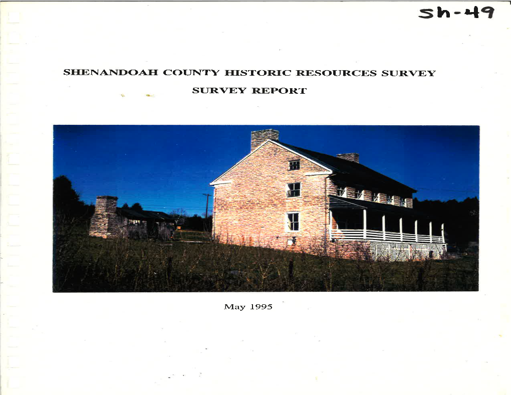 Shenandoah County Historic Resources Survey Report