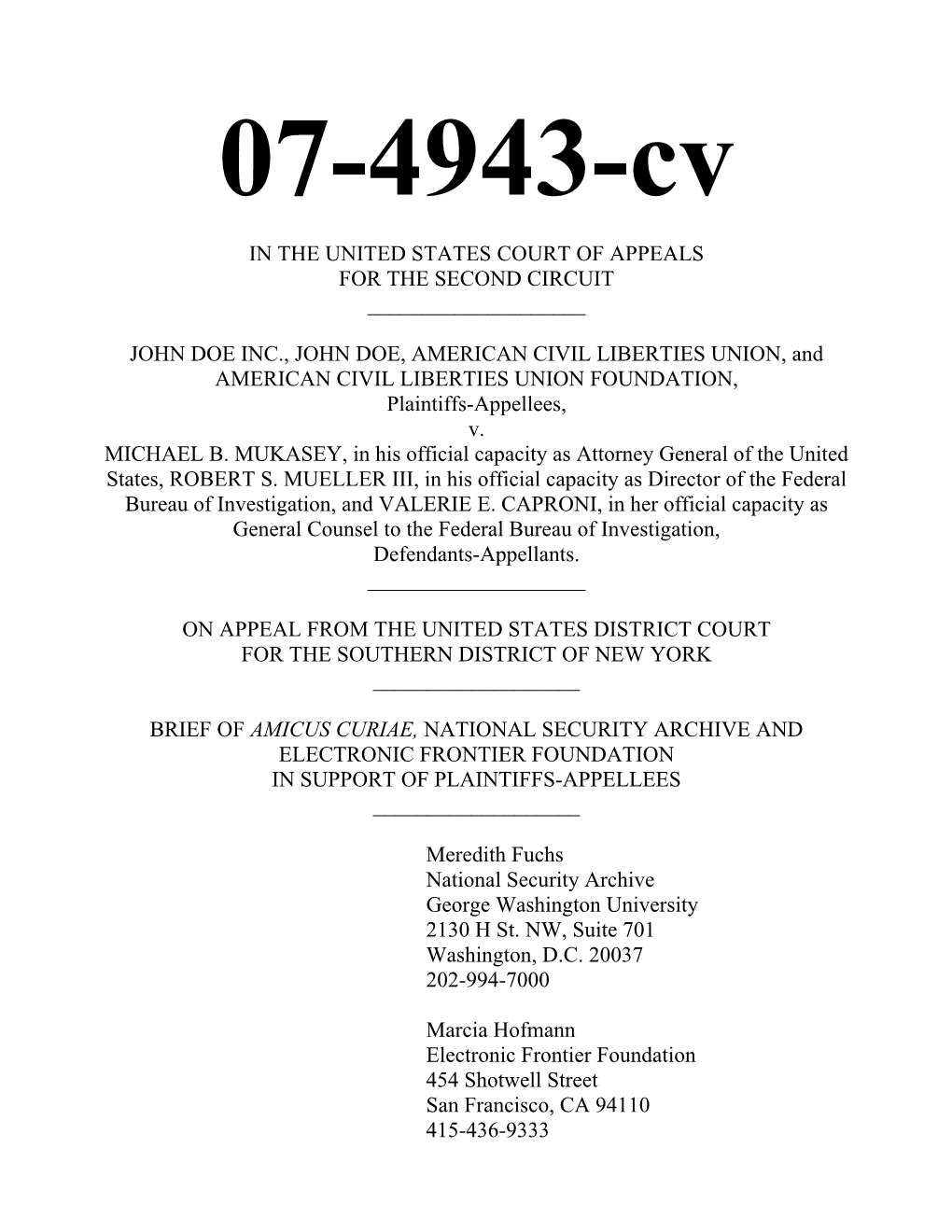 In the United States Court of Appeals for the Second Circuit ______