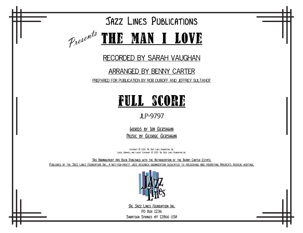 The Man I Love Full Score