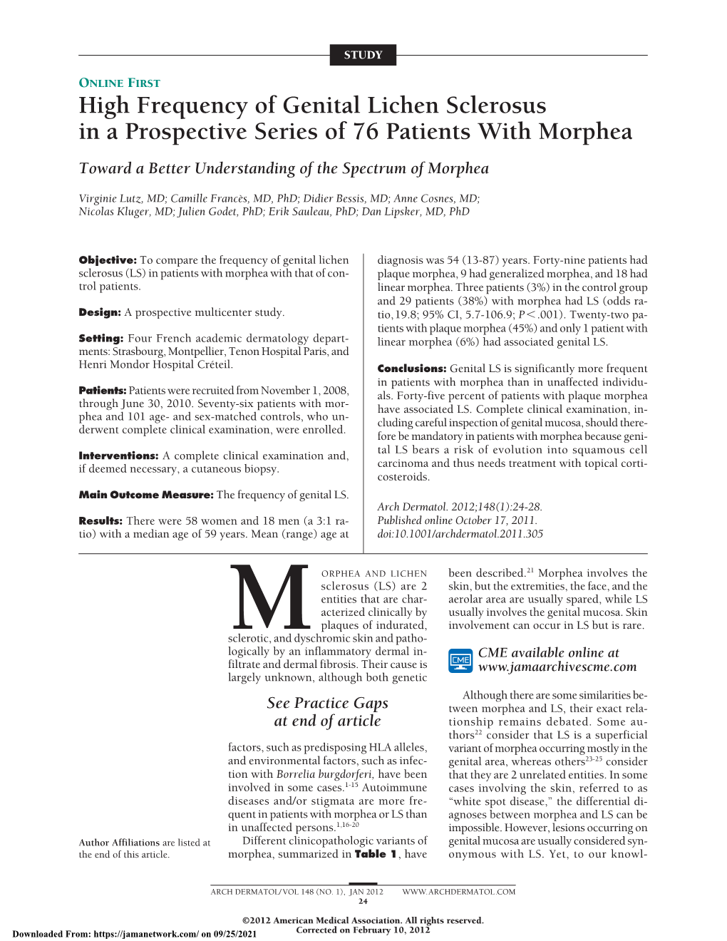 Toward a Better Understanding of the Spectrum of Morphea