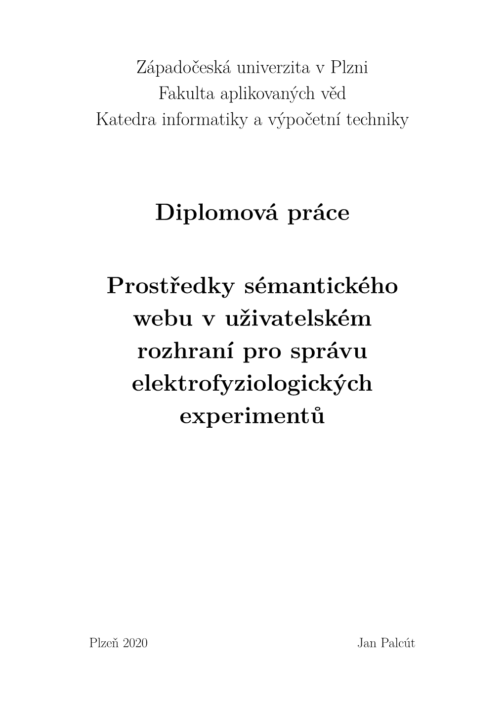 Diplomová Práce Prostředky Sémantického Webu V Uživatelském