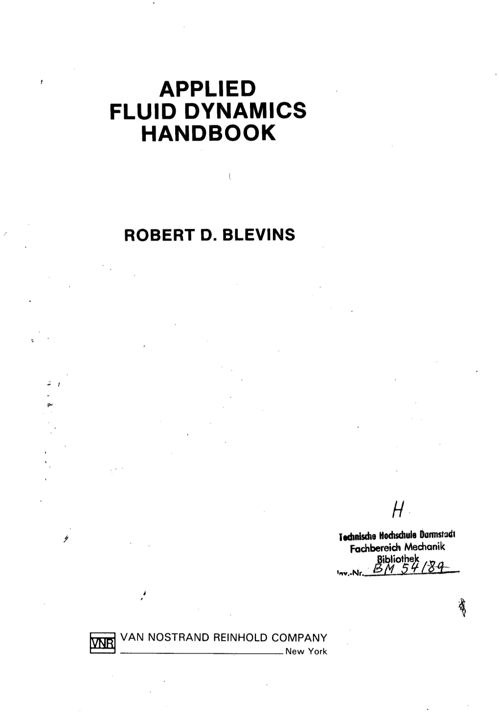 Applied Fluid Dynamics Handbook