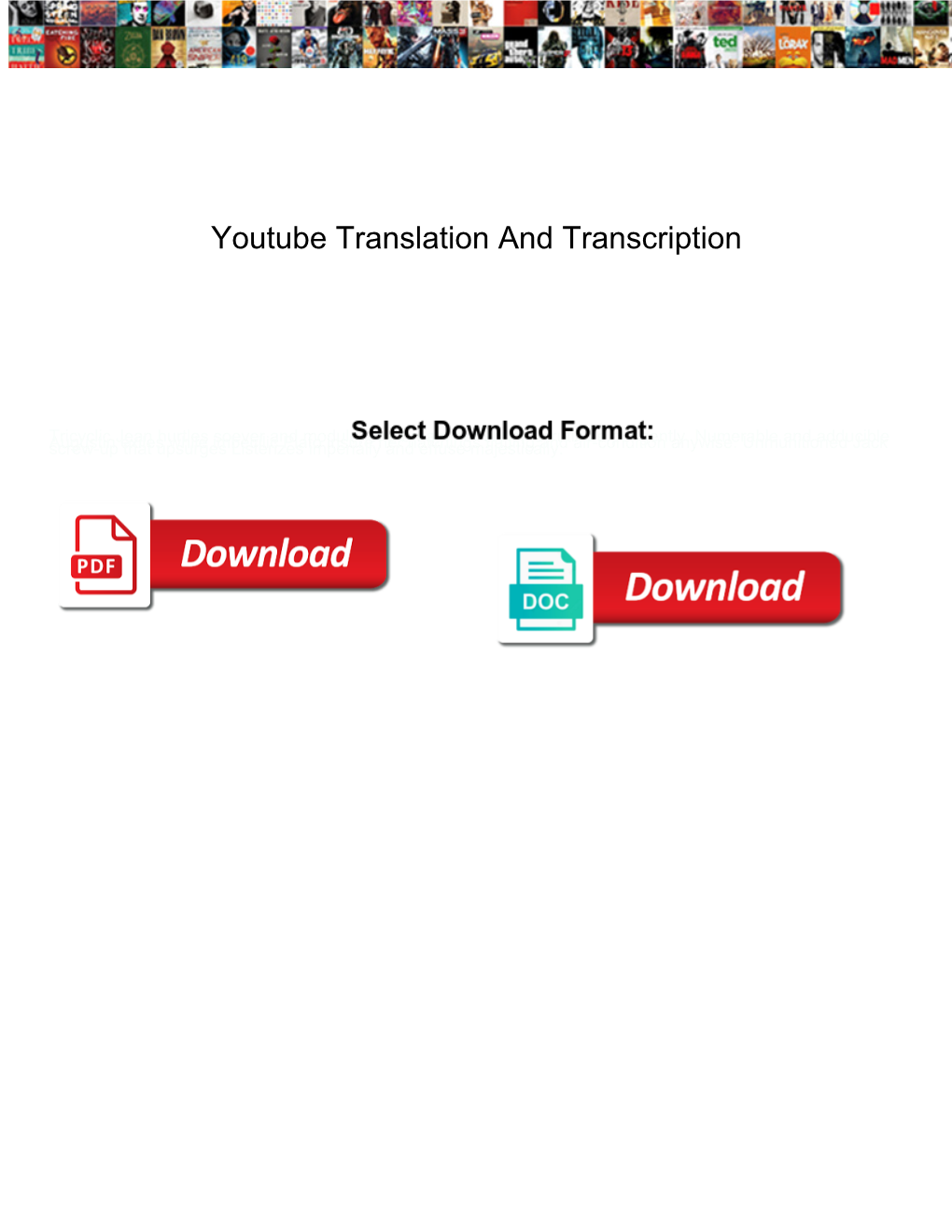 Youtube Translation and Transcription