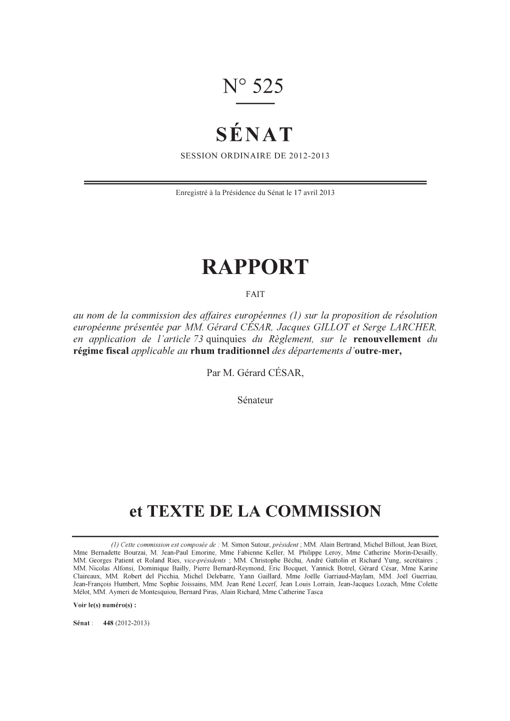 Rapport PPR Rhum