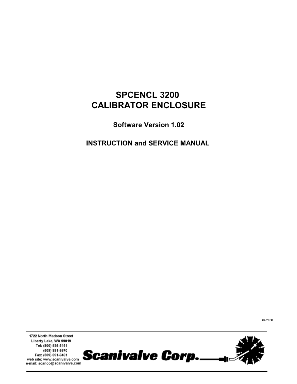 SPCENCL3200 V1.02 Software Manual