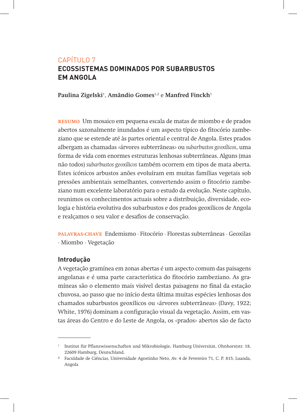 Capítulo 7 Ecossistemas Dominados Por Subarbustos Em Angola