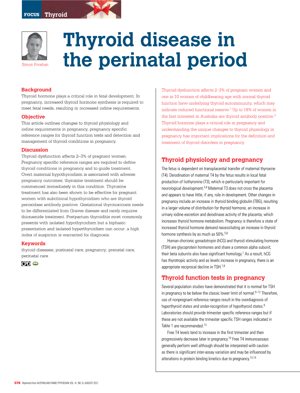 Thyroid Disease in the Perinatal Period